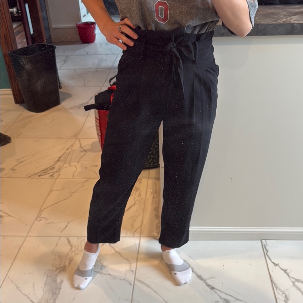 Madewell Women's Black Tie-Waist Pants